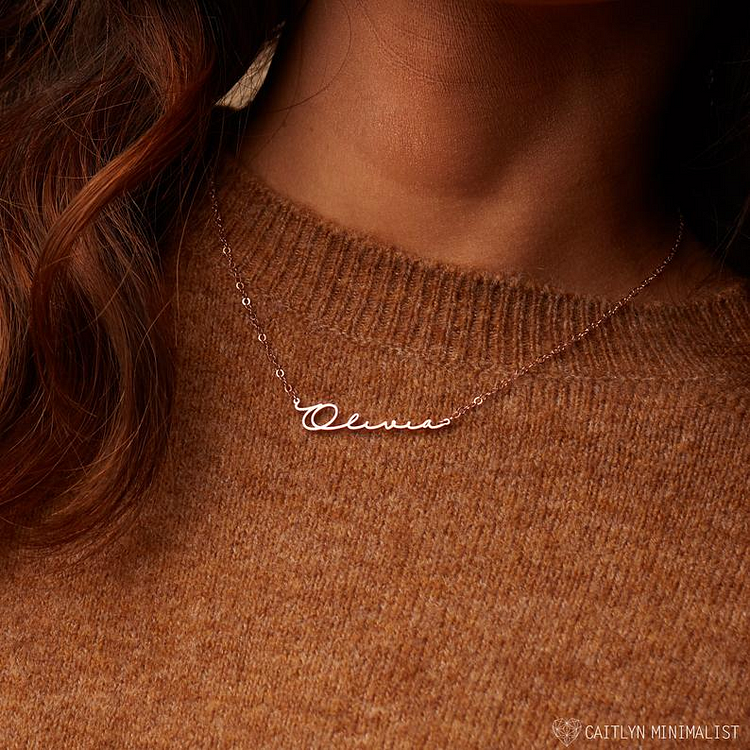 Personalized Necklace Custom 1 Name Necklace Gift For Her