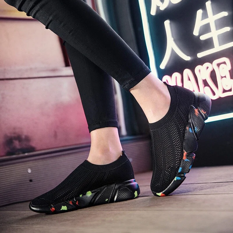 MWY Fashion Solid Shoes Woman Flats Zapatos Con Plataforma Para Mujer Lace Up Breathable Casual Women Shoes Platform Sneakers