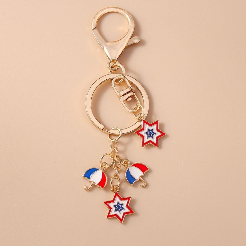 Cute Minimalist Commute Star Bell Umbrella Alloy Keychain