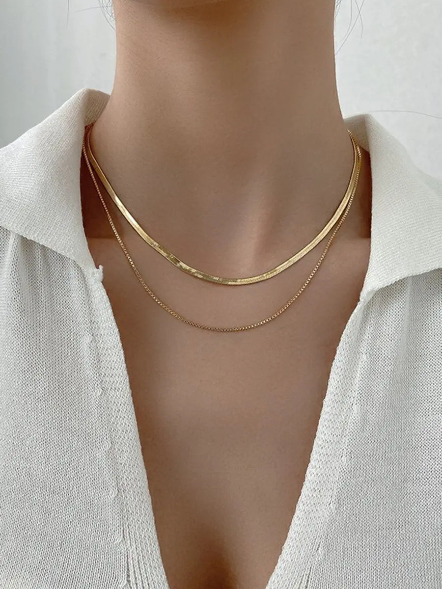 Double Alloy Necklace