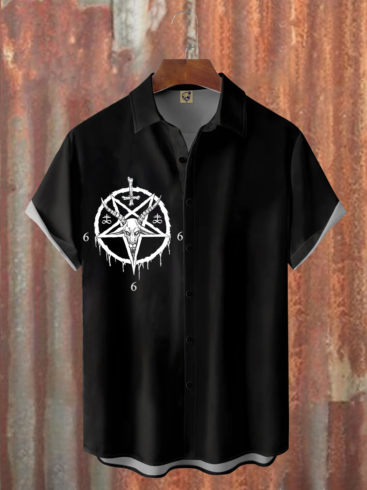 Unisex Printed Casual Short Sleeve Shirt / TECHWEAR CLUB / Techwear