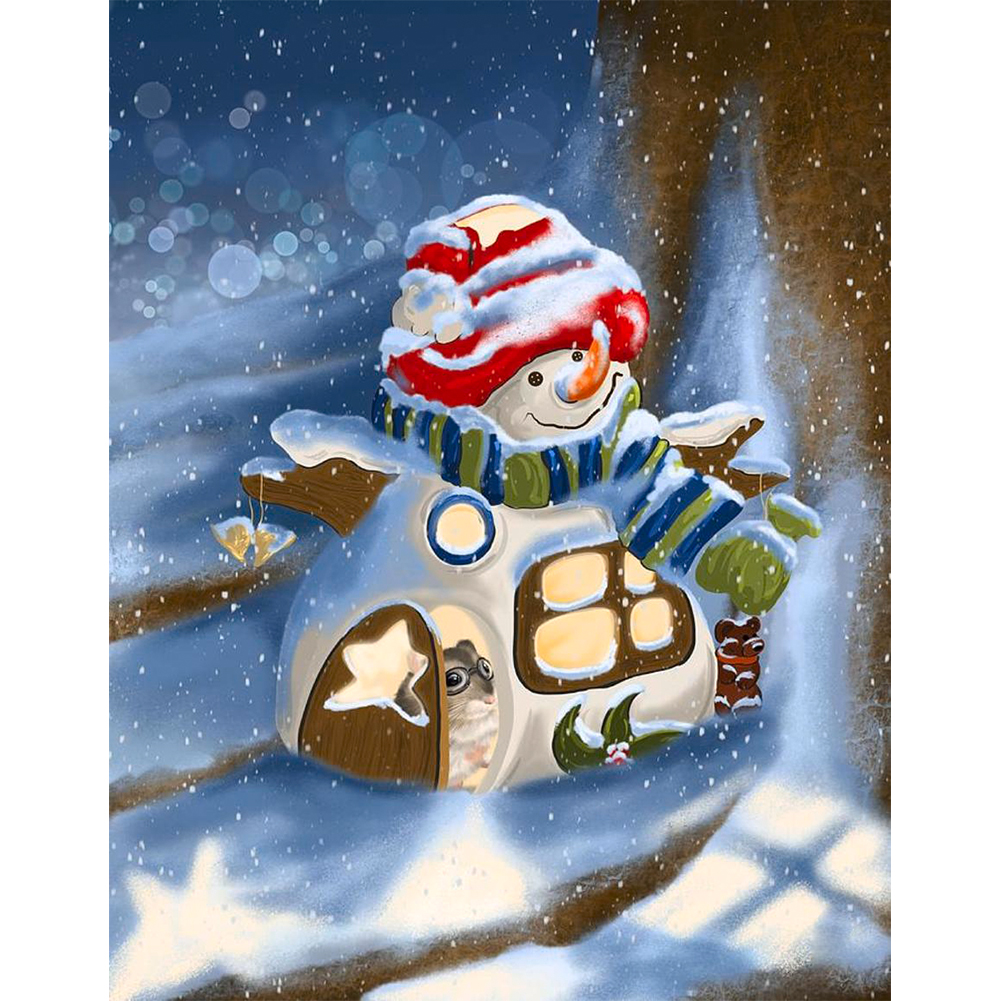 

Snowman - Round Drill Diamond Painting - 30*40CM, 501 Original