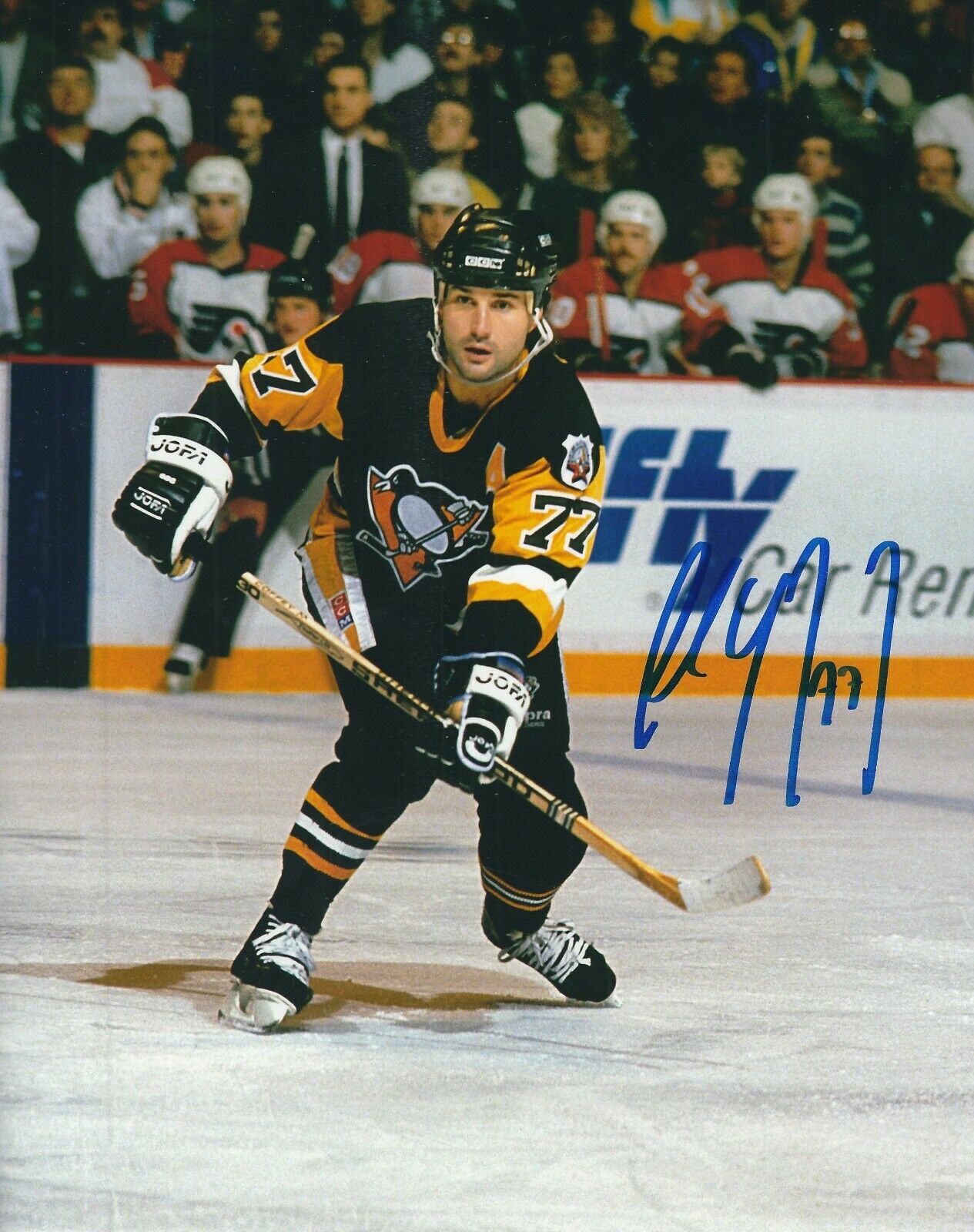 Signed 8x10 PAUL COFFEY Pittsburgh Penguins Autographed Photo Poster painting -COA