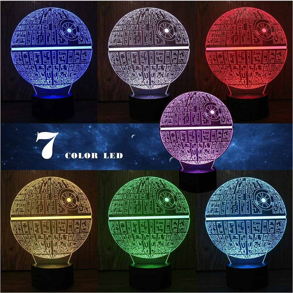 

LED Acrylic Movie Theme Colorful Touch Control 3D Night Light, 501 Original