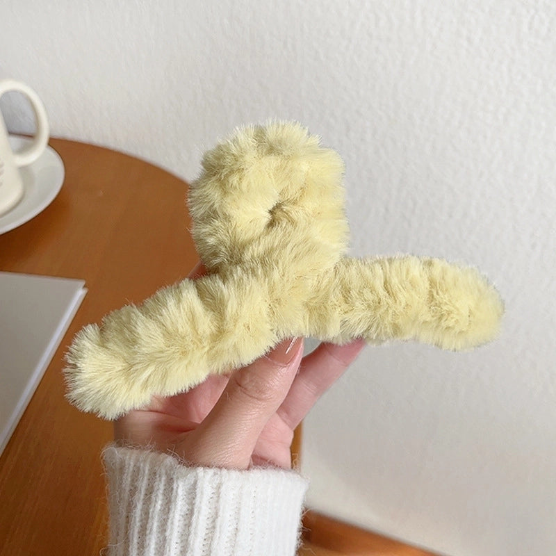 Minimalist Solid Color Arylic Hair Claws 1 Piece