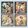 Japanese Girl Diamond Painting Kit 5D Partial Drill Rhinestone Art 30x30cm