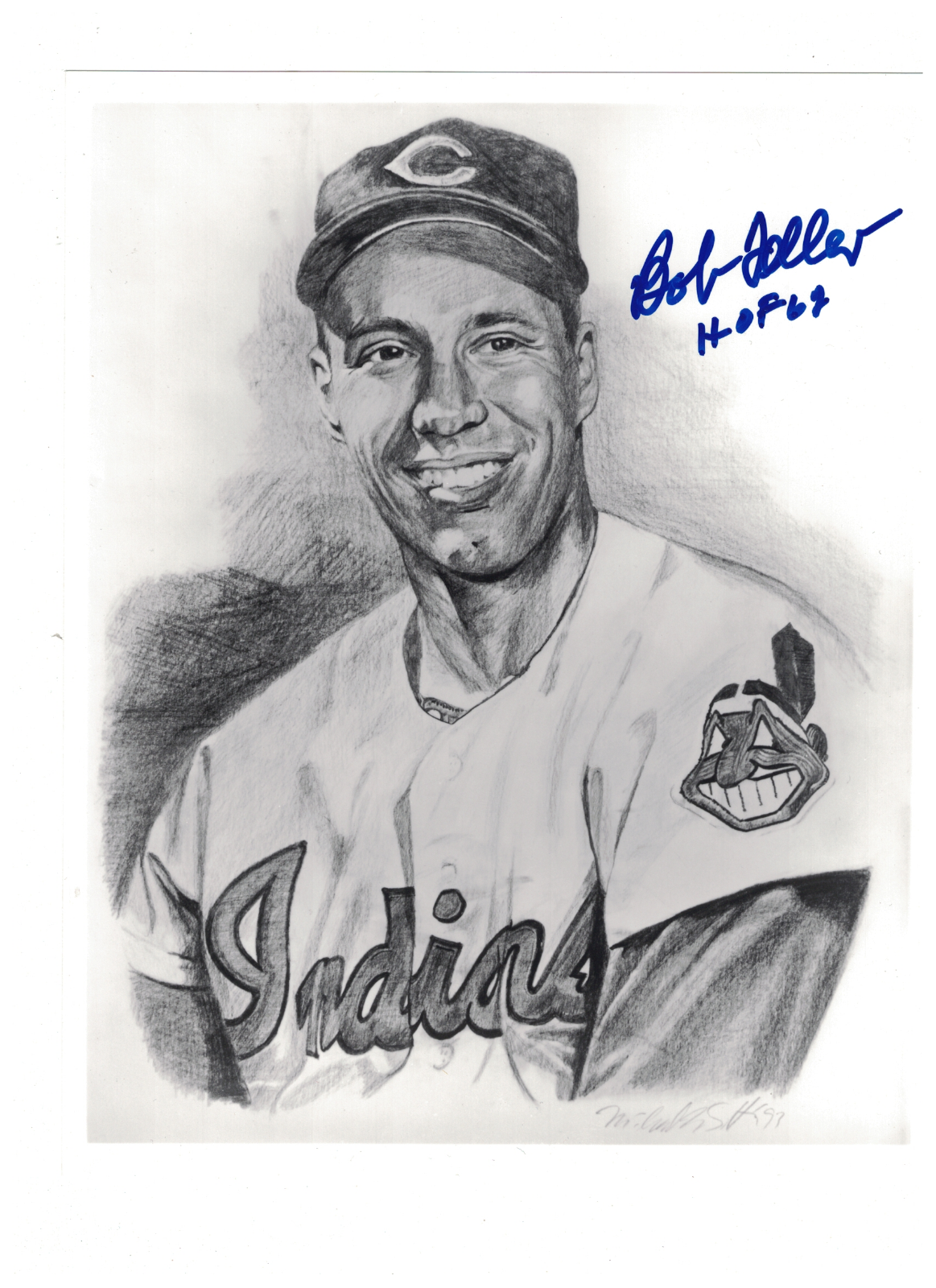 Bob Feller Cleveland Indians Signed 8x10 Photo Poster painting Print W/Our COA