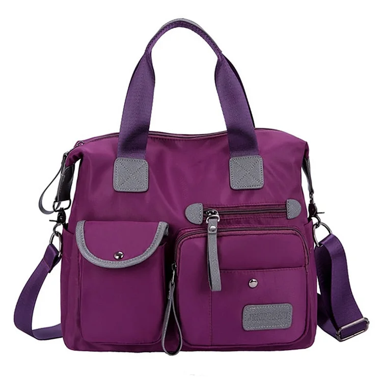 Women's Multi-pockets Shoulder Bag New Fashion Portable Outdoor Travel Zipper Multi-functions Large Capacity Handbags 2021