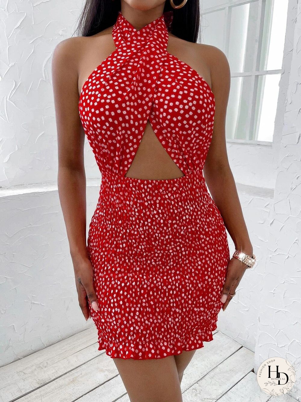 Summer Womens Sexy Strapless Backless Halter Dress Slim Bag Hip Ruffle Short Women Mini