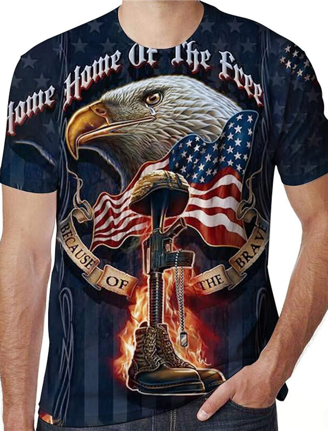Men's T Shirt 3D Print Graphic Animal Plus Size Print Short Sleeve Daily Tops Basic Casual Round Neck