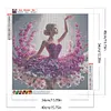 Jupe fleur fille - perceuse ronde peinture diamant - 40*40cm