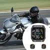 Motorcycle TPMS Tire Pressure Temperature Monitoring Alarm System with 2 Sensors
