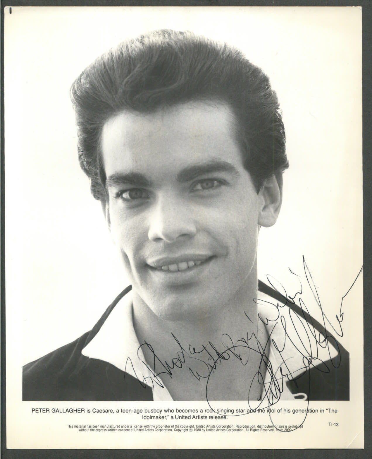 Peter Gallagher- Signed Autograph Movie Still - The Idolmaker