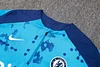 Joyfball 2024/2025 Chelsea Half-Pull Training Suit Lake Blue Football Shirt 1:1 Thai Quality