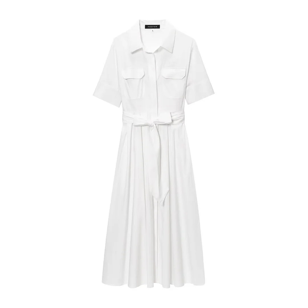 Nigikala Nigikala Spring New Temperament French Style Thin Temperament Goddess Fan Shirt Skirt 2640360