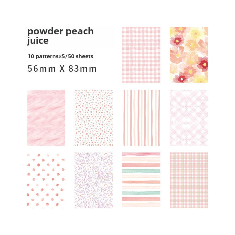 Yan Ji Material Paper Sweet Supply Series Korean Light Retro Hand Account Decoration Backing Paper 50 Into 10