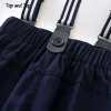 Baby Boys Sets Plaid Suspenders Cotton Gentleman Sets 2 Pcs