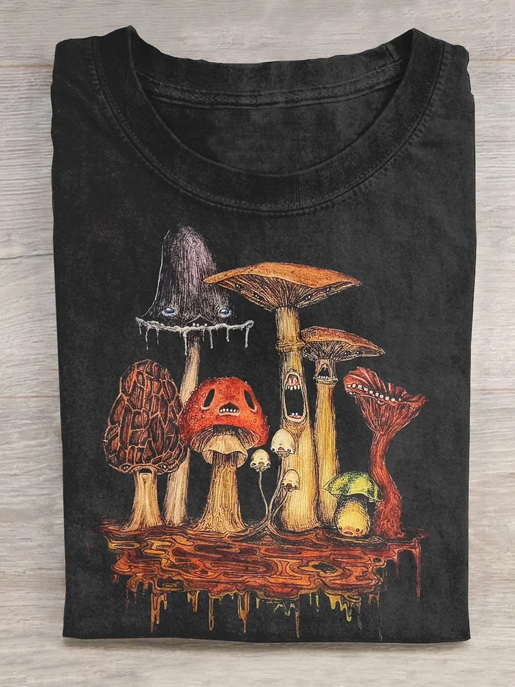 Creepy Mushroom Art Halloween T-shirt