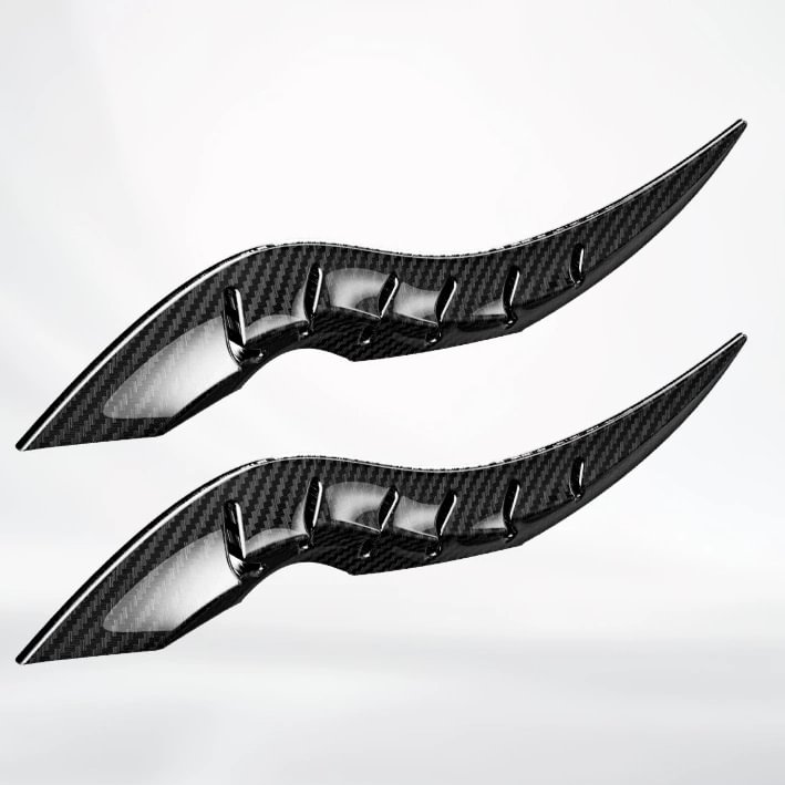 Carbon Fiber Dragon Horn Car Roof Spoiler Kit (2 PCS)