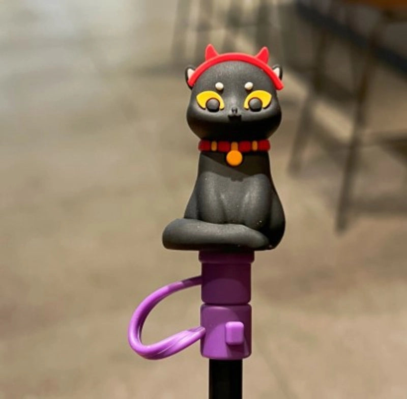 Halloween Silicone Straw Cap 10mm Silicone Straw Sleeve Carnival Party Jewelry