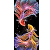 2 pi&egrave;ces double koi bricolage partiel AB full round drill diamond kit d&rsquo;art d&eacute;coration int&eacute;rieure 80x40cm