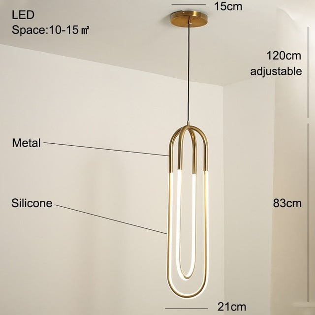 Modern Led Pendant Light Dining Room Hanging Lamps Home Led Fixtures Kitchen Pendant Lamps Living Room Gold Luminaire Bedroom