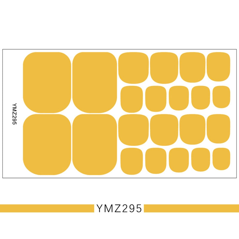 Foot Stickers Nail Stickers Full Solid Color 3d Toenail Stickers Patch