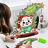 Bear Photo Xmas Tree 5D DIY Diamond Art Tabletop Wood Decoration Ornament Kit