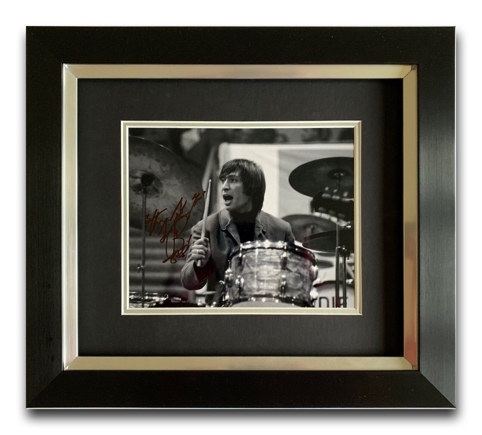 CHARLIE WATTS HAND SIGNED FRAMED Photo Poster painting DISPLAY - ROLLING STONES 3.