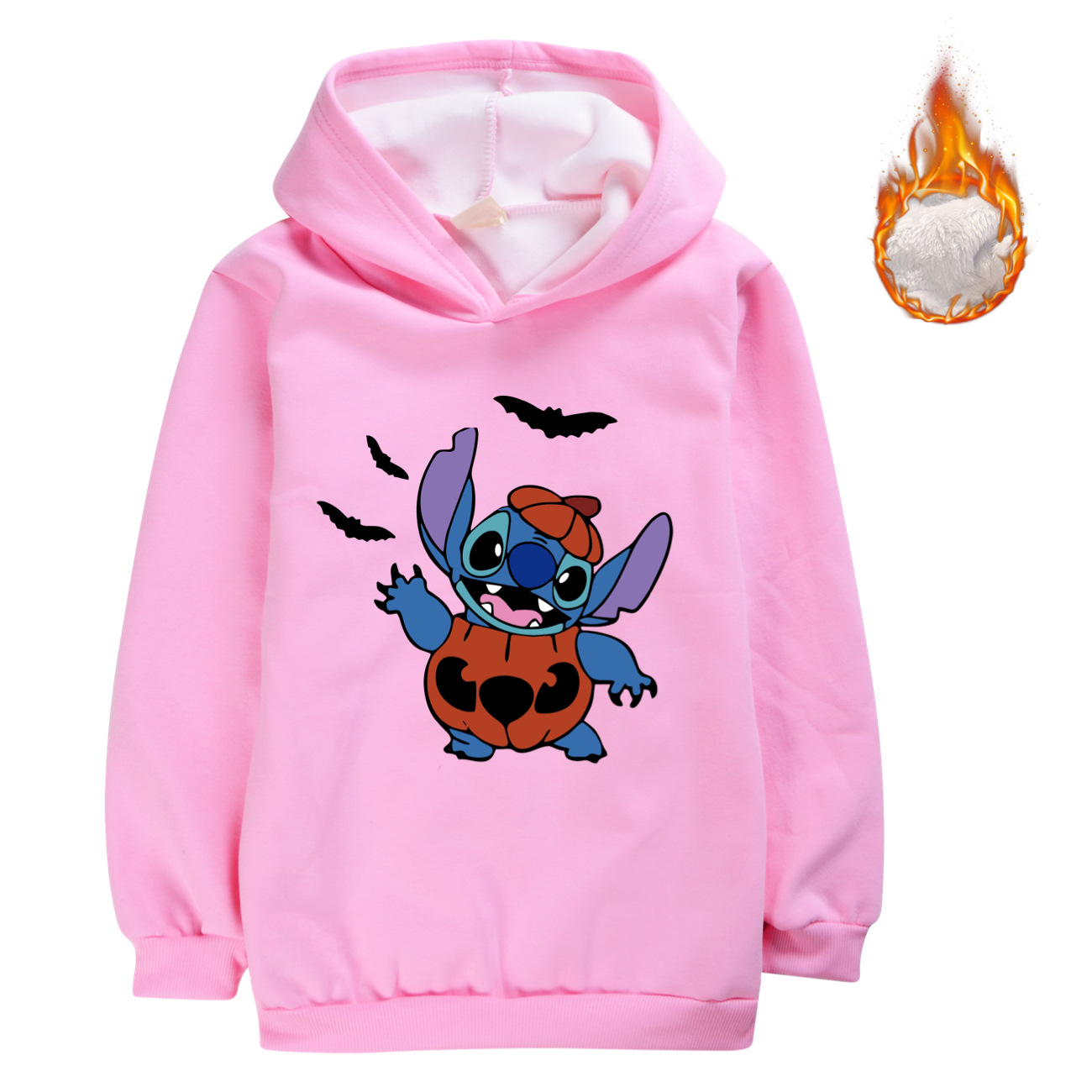Stitch Themed Halloween Unisex Kids Fleece Sweatshirt for SpringAutumnand Winter - Cozy 3722 -Mayoulove