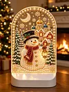 DIY Diamond Art LED Night Light &ndash; Light-Up Table Decor, Double-Sided Printed DIY Crystal Pearl Painting Decoration for Christmas & Holiday Gifts