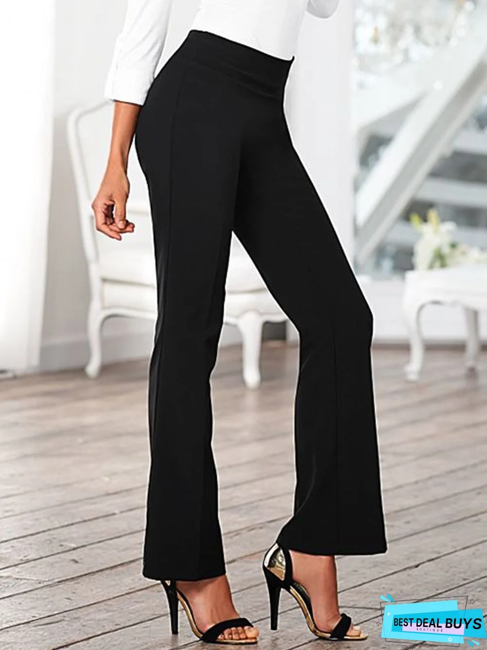 Casual Plain Fashion Pants