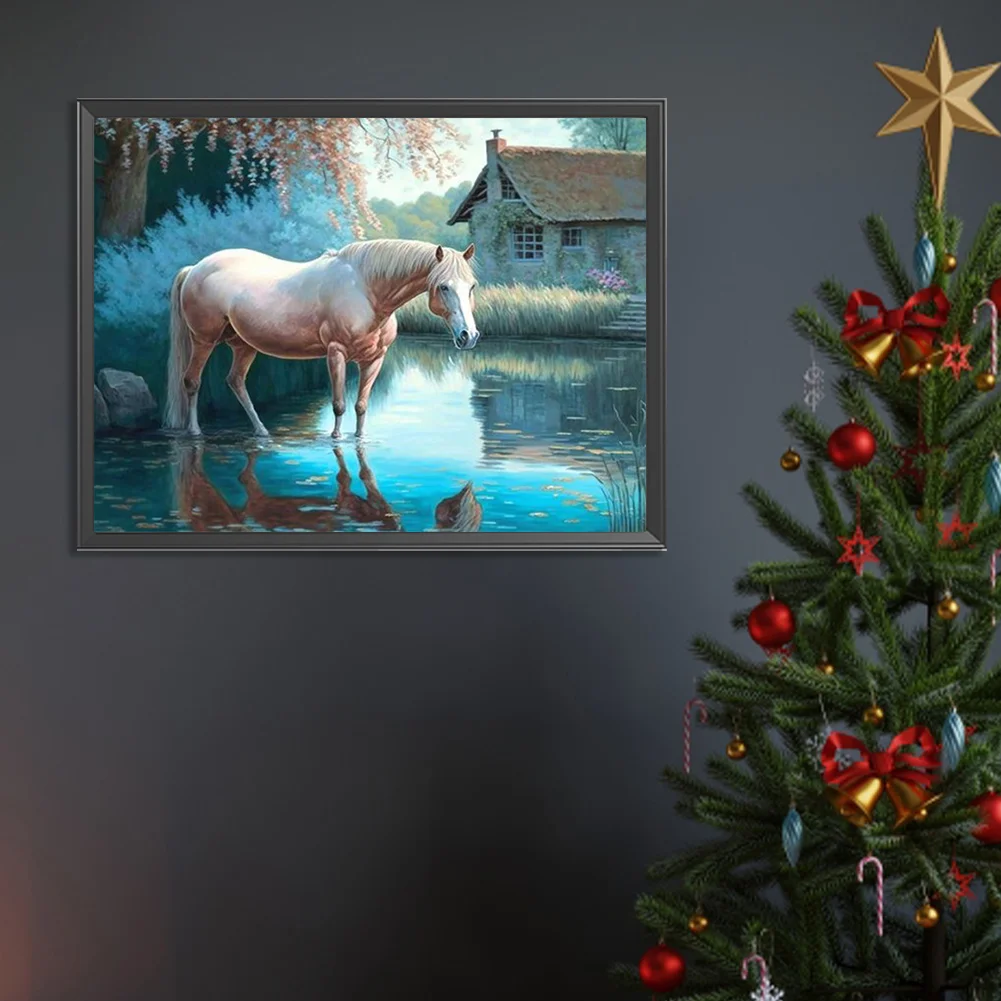 Diamond Painting - Full Round Drill - Horse(Canvas|40*30cm)