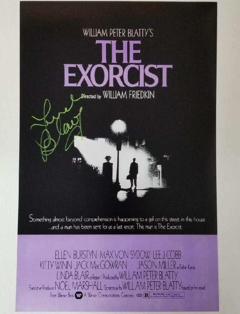 Linda Blair autograph signed The Exorcist movie poster 11x17 Photo Poster painting (A) ~ BAS COA