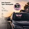 Dynamic Breathing Solar LED Car Window Warning Light Demon Eye