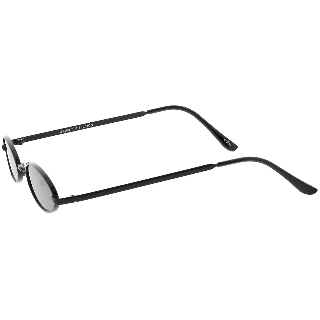 Extreme Small Oval glasses Neutral Colored Flat Lens 51mm