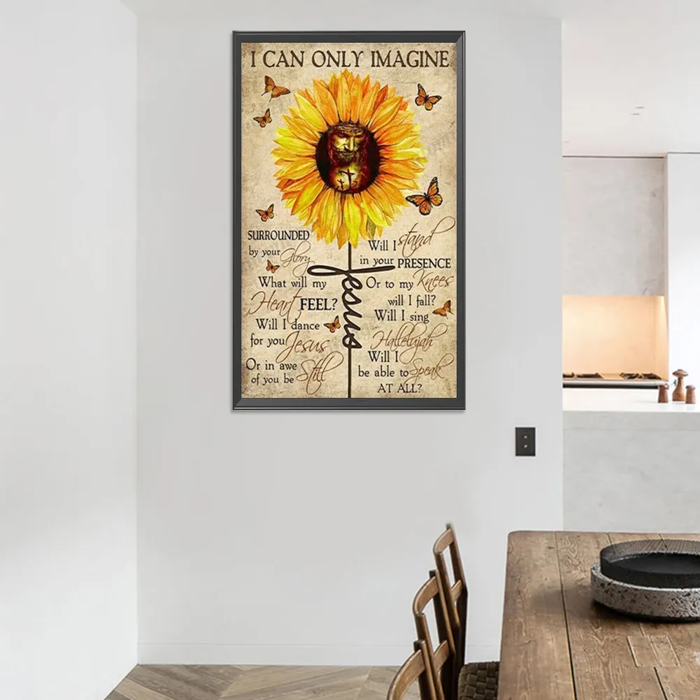 Diamond Painting - Full Round Drill - Sunflower Letters(40*60cm)
