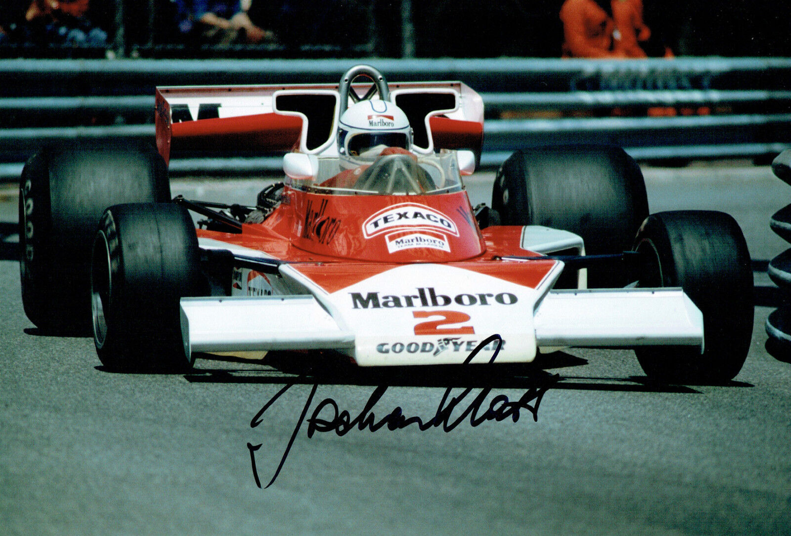 Jochen MASS SIGNED Monaco McLaren Photo Poster painting Autograph AFTAL COA F1 GP RARE