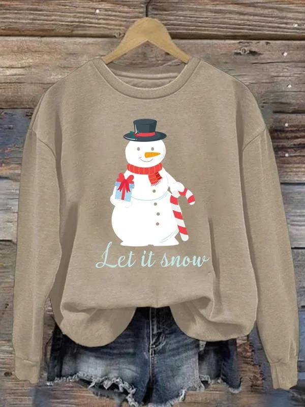 let it snow Crew Neck Sweatshirt-0020286