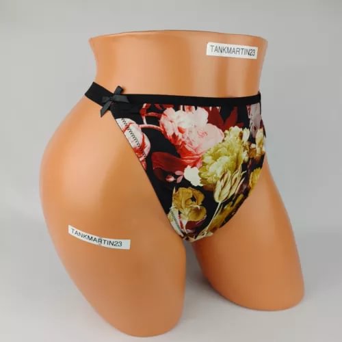 pornhint Pornhint LANE BRYANT CACIQUE PLUS PANTY 22/24 Bikini Black Floral Lace Butt New