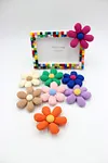 Daisy Flower DIY Building Block Photo Frame Kit,Creative Handmade Assembled Photo Frame Handmade Craft Gift Home Tabletop Display Decor