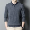  Business Casual Solid Color Wool Knit Sweater
