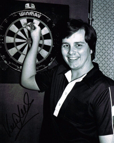 Keith Deller HAND SIGNED Darts Champ 10x8 Photo Poster painting AFTAL