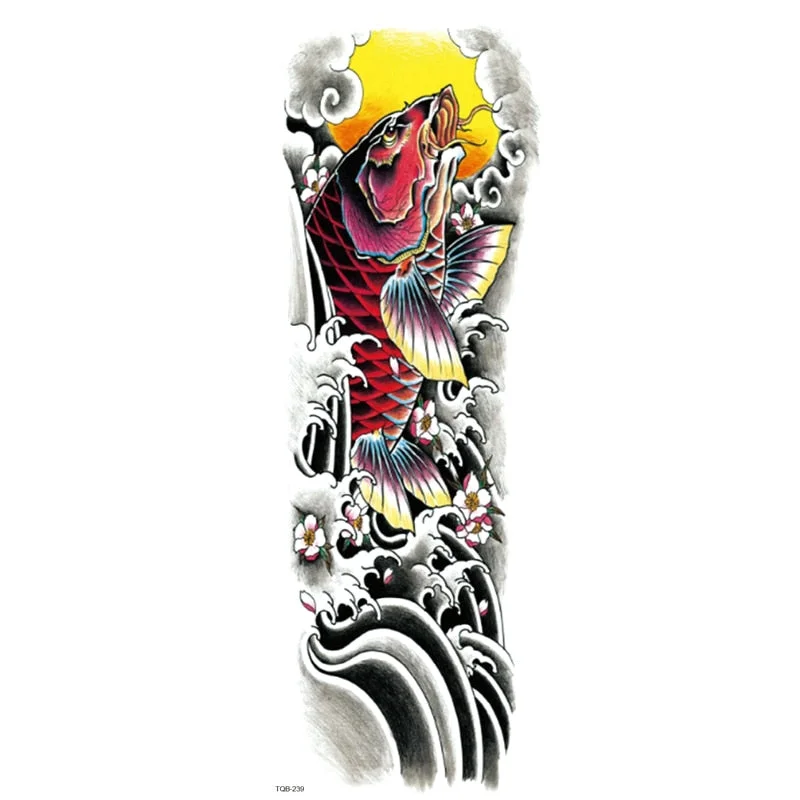 Fake Tattoo Dragon For Men Waterproof Sleeves Angel Tiger Snake Animal Stickers Waterproof Temporary Tattoos Skeleton Hand