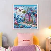 >SALE<Full Embroidery Eco-cotton Thread 11CT Printed Seaside World Cross Stitch50x50cm