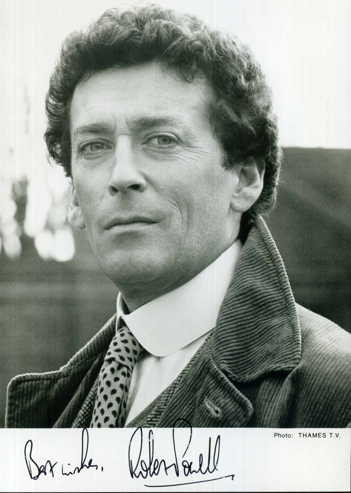 ROBERT POWELL Signed 'DETECTIVES' Photo Poster paintinggraph - Film & TV Star Actor - preprint