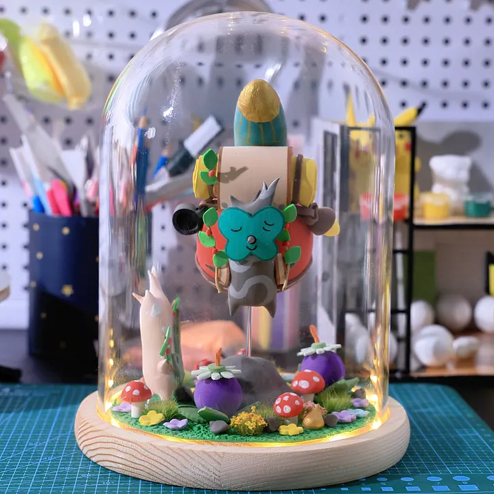 Backpack Korok Rocket Clay Decoration