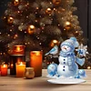 2D flacher Schneemann Druck DIY Desktop Diamond Art Kits für Home Office Desktop Dekor