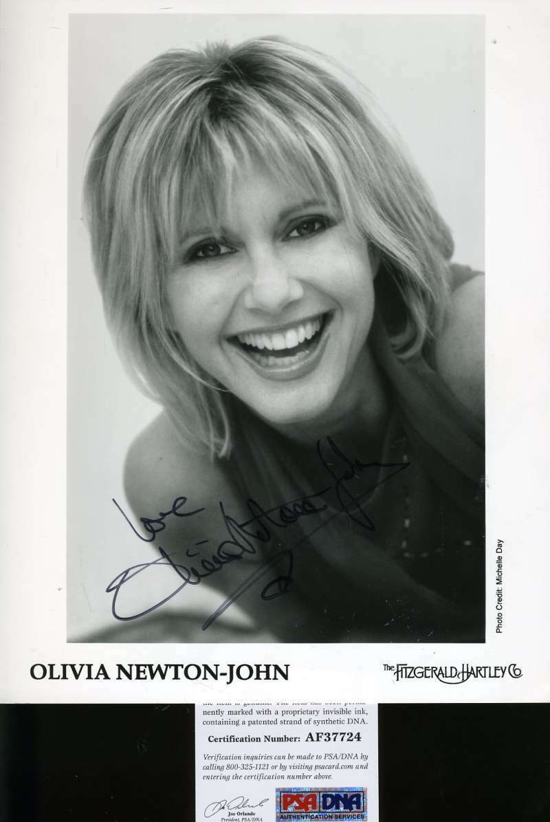 Olivia Newton John Psa Dna Coa Hand Signed 8x10 Photo Poster painting Autograph 6