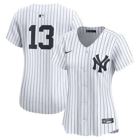 Women's New York Yankees #13 Jazz Chisholm Jr.  White Home Limited Player Jersey